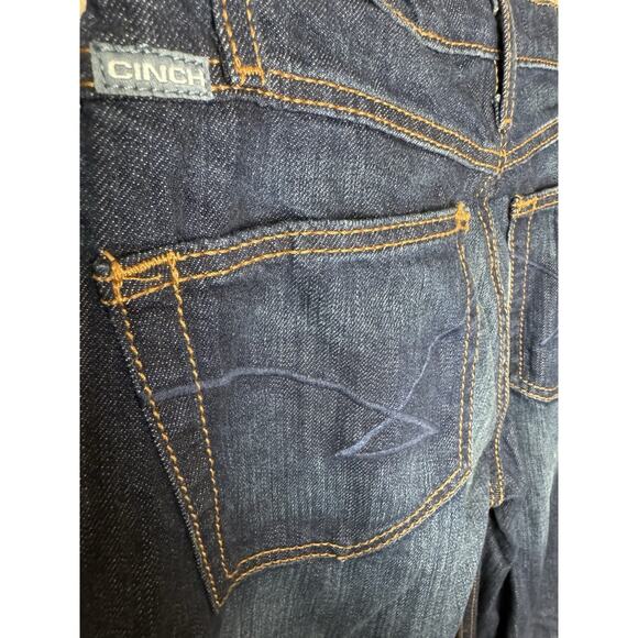 Cinch Jenna Jeans Womens Sz 3/27 Relaxed Bootcut Dark Wash Western - Picture 4 of 9
